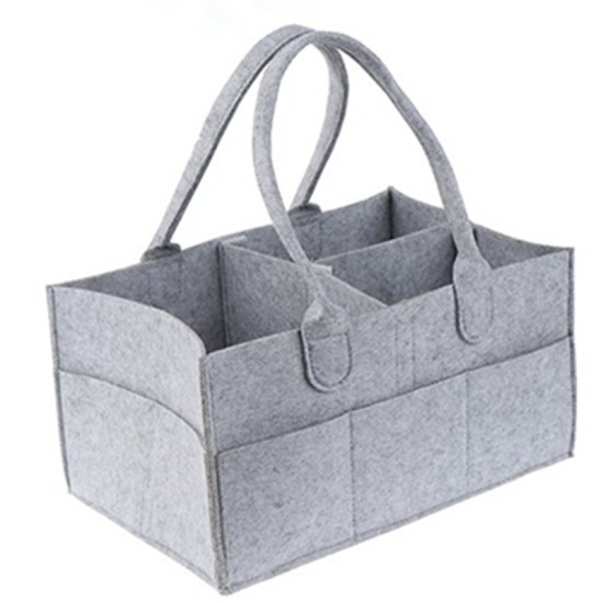 Cross-border felt new born  portable diaper bag - grey