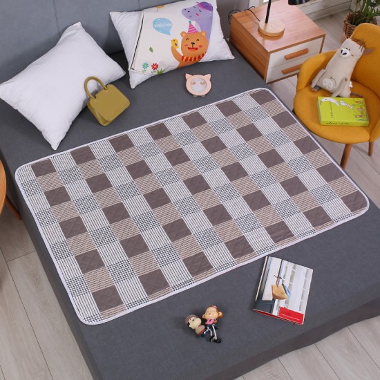  New Born Baby Quilted Urine Washable Pad - Blue