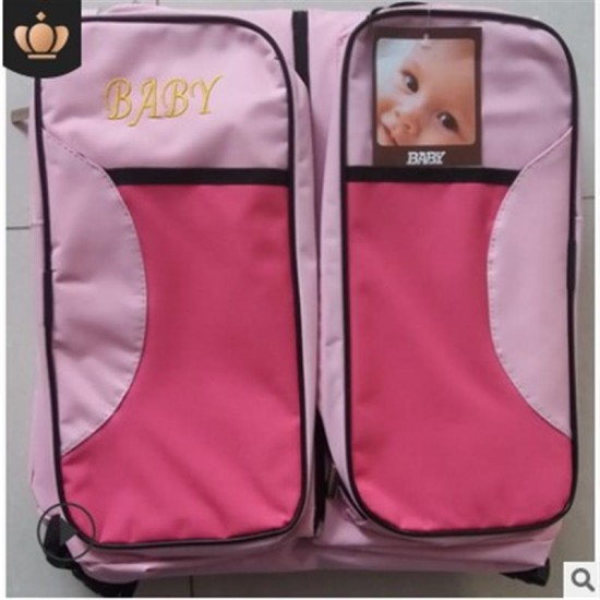 multi-functional large-capacity new born bag out portable travel bed - pink multi-functional large-capacity new born bag out portable travel bed - pink