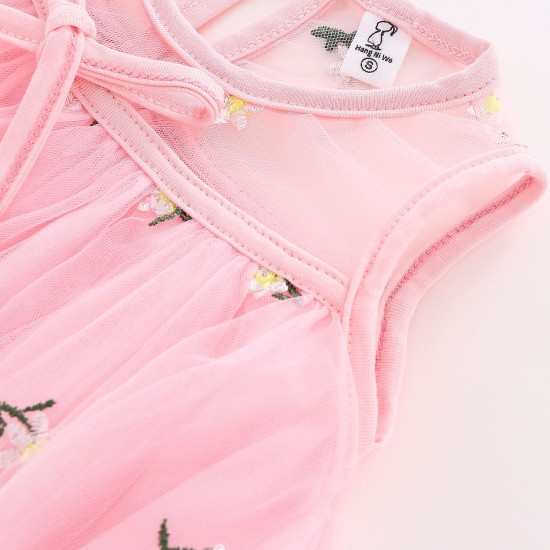  childrens clothing summer new baby girl sleeveless mesh dress 