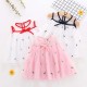  Sleeveless Lace and Knee Full Cotton Vest Princess Dress