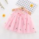  Sleeveless Lace and Knee Full Cotton Vest Princess Dress