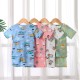 childrens short-sleeved shorts suit  new Born boys and girls baby summer t-shirt Matching Set - Pink