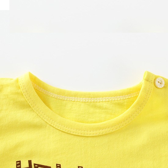 childrens short-sleeved t-shirt set summer New Born baby boys and girls T-shirt Matching Set