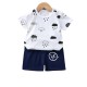 childrens short-sleeved t-shirt set summer New Born baby boys and girls T-shirt Matching Set