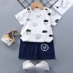 childrens short-sleeved t-shirt set summer New Born baby boys and girls T-shirt Matching Set