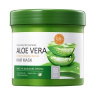 Aloe Vera Hair Mask - Moisturizing Repair Improve Bifurcation Nourish Hair Mask Treatments For Damaged Hair Keratin Hair Treatment 500G - Green
