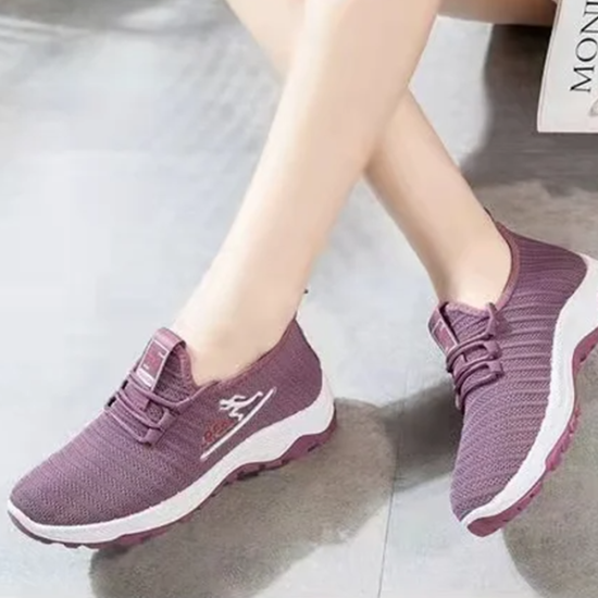 Mesh Lace-Up Sneakers for Women Lightweight Breathable Non-Slip Soft And Comfortable Shoes For Walking Running Jogging Exercise Gym and Outdoor Office Casual Shoes - Purple Mesh Lace-Up Sneakers for Women Lightweight Breathable Non-Slip Soft And Comfortable Shoes For Walking Running Jogging Exercise Gym and Outdoor Office Casual Shoes - Purple
