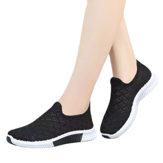Sneakers for Women Lightweight Breathable Non-Slip Soft And Comfortable Shoes For Walking Running Jogging Exercise Gym and Outdoor Office Casual Shoes - Black