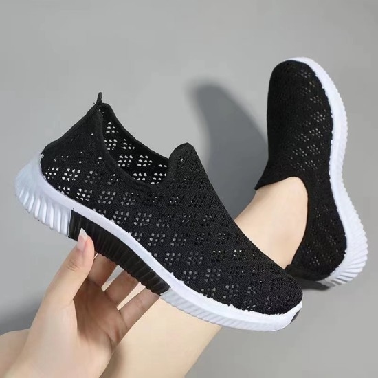 Sneakers for Women Lightweight Breathable Non-Slip Soft And Comfortable Shoes For Walking Running Jogging Exercise Gym and Outdoor Office Casual Shoes - Black