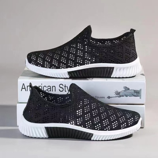 Sneakers for Women Lightweight Breathable Non-Slip Soft And Comfortable Shoes For Walking Running Jogging Exercise Gym and Outdoor Office Casual Shoes - Black