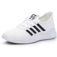 Mesh Lace-Up Sneakers for Women Lightweight Breathable Non-Slip Soft And Comfortable Shoes For Walking Running Jogging Exercise Gym and Outdoor Office Casual Shoes - White