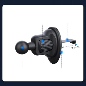 Air Vent Car Phone Holder - Round Shape Strong Grip Air Outlets Ball Head Car Mount Bracket Mobile Holder For All Type Of Car - Black Air Vent Car Phone Holder - Round Shape Strong Grip Air Outlets Ball Head Car Mount Bracket Mobile Holder For All Type Of Car - Black