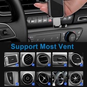 Air Vent Car Phone Holder - Square Shape Strong Grip Air Outlets Ball Head Car Mount Bracket Mobile Holder For All Type Of Car- Black Air Vent Car Phone Holder - Square Shape Strong Grip Air Outlets Ball Head Car Mount Bracket Mobile Holder For All Type Of Car- Black