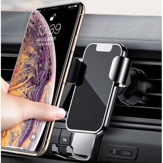 Air Vent Car Phone Holder - Square Shape Strong Grip Air Outlets Ball Head Car Mount Bracket Mobile Holder For All Type Of Car- Black Air Vent Car Phone Holder - Square Shape Strong Grip Air Outlets Ball Head Car Mount Bracket Mobile Holder For All Type Of Car- Black