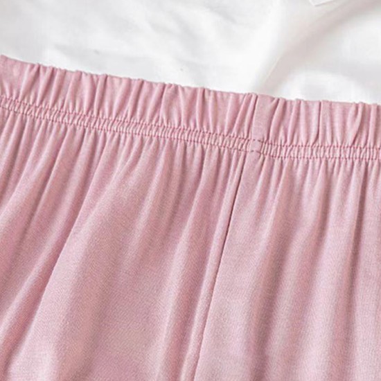 3Pcs Solid Color Pajama Set - V Neck Half Sleeves Short Trouser Shirt With Long Shirt Sleepwear For Women Nightwear - Black 3Pcs Solid Color Pajama Set - V Neck Half Sleeves Short Trouser Shirt With Long Shirt Sleepwear For Women Nightwear - Black