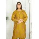2 Piece Kurti Salwar Embroidery Set - Pure Cotton Collection Stylish Solid Color Light Weight Cotton Fabric Suit Top Bottom Salwar Kameez Indian Pakistani Embroidered Suit For Event Party Outdoor Dress - Golden 2 Piece Kurti Salwar Embroidery Set - Pure Cotton Collection Stylish Solid Color Light Weight Cotton Fabric Suit Top Bottom Salwar Kameez Indian Pakistani Embroidered Suit For Event Party Outdoor Dress - Golden