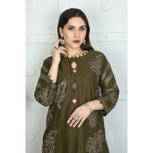 2 Piece Kurti Salwar Embroidery Set - Pure Cotton Collection Stylish Solid Color Light Weight Cotton Fabric Suit Top Bottom Salwar Kameez Indian Pakistani Embroidered Suit For Event Party Outdoor Dress - Dark Green 2 Piece Kurti Salwar Embroidery Set - Pure Cotton Collection Stylish Solid Color Light Weight Cotton Fabric Suit Top Bottom Salwar Kameez Indian Pakistani Embroidered Suit For Event Party Outdoor Dress - Dark Green