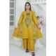 2 Piece Kurti Salwar Embroidery Set - Pure Cotton Collection Stylish Solid Color Light Weight Cotton Fabric Suit Top Bottom Salwar Kameez Indian Pakistani Embroidered Suit For Event Party Outdoor Dress - Golden