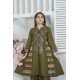 2 Piece Kurti Salwar Embroidery Set - Pure Cotton Collection Stylish Solid Color Light Weight Cotton Fabric Suit Top Bottom Salwar Kameez Indian Pakistani Embroidered Suit For Event Party Outdoor Dress - Dark Green