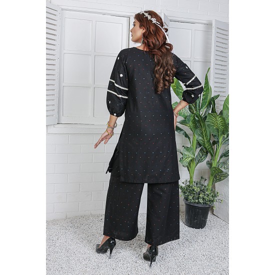 2 Piece Kurti Salwar Embroidery Set - Pure Cotton Collection Stylish Solid Color Light Weight Cotton Fabric Suit Top Bottom Salwar Kameez Indian Pakistani Embroidered Suit For Event Party Outdoor Dress - Black 2 Piece Kurti Salwar Embroidery Set - Pure Cotton Collection Stylish Solid Color Light Weight Cotton Fabric Suit Top Bottom Salwar Kameez Indian Pakistani Embroidered Suit For Event Party Outdoor Dress - Black