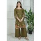 2 Piece Kurti Salwar Embroidery Set - Pure Cotton Collection Stylish Solid Color Light Weight Cotton Fabric Suit Top Bottom Salwar Kameez Indian Pakistani Embroidered Suit For Event Party Outdoor Dress - Dark Green