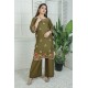 2 Piece Kurti Salwar Embroidery Set - Pure Cotton Collection Stylish Solid Color Light Weight Cotton Fabric Suit Top Bottom Salwar Kameez Indian Pakistani Embroidered Suit For Event Party Outdoor Dress - Dark Green