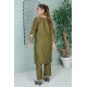 2 Piece Kurti Salwar Embroidery Set - Pure Cotton Collection Stylish Solid Color Light Weight Cotton Fabric Suit Top Bottom Salwar Kameez Indian Pakistani Embroidered Suit For Event Party Outdoor Dress - Dark Green