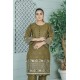 2 Piece Kurti Salwar Embroidery Set - Pure Cotton Collection Stylish Solid Color Light Weight Cotton Fabric Suit Top Bottom Salwar Kameez Indian Pakistani Embroidered Suit For Event Party Outdoor Dress - Dark Green