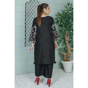 2 Piece Kurti Salwar Embroidery Set - Pure Cotton Collection Stylish Solid Color Light Weight Cotton Fabric Suit Top Bottom Salwar Kameez Indian Pakistani Embroidered Suit For Event Party Outdoor Dress - Black 2 Piece Kurti Salwar Embroidery Set - Pure Cotton Collection Stylish Solid Color Light Weight Cotton Fabric Suit Top Bottom Salwar Kameez Indian Pakistani Embroidered Suit For Event Party Outdoor Dress - Black