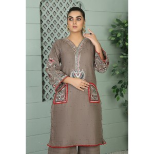 2 Piece Kurti Salwar Embroidery Set - Pure Cotton Collection Stylish Solid Color Light Weight Cotton Fabric Suit Top Bottom Salwar Kameez Indian Pakistani Embroidered Suit For Event Party Outdoor Dress - Khaki 2 Piece Kurti Salwar Embroidery Set - Pure Cotton Collection Stylish Solid Color Light Weight Cotton Fabric Suit Top Bottom Salwar Kameez Indian Pakistani Embroidered Suit For Event Party Outdoor Dress - Khaki