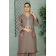 2 Piece Kurti Salwar Embroidery Set - Pure Cotton Collection Stylish Solid Color Light Weight Cotton Fabric Suit Top Bottom Salwar Kameez Indian Pakistani Embroidered Suit For Event Party Outdoor Dress - Khaki 2 Piece Kurti Salwar Embroidery Set - Pure Cotton Collection Stylish Solid Color Light Weight Cotton Fabric Suit Top Bottom Salwar Kameez Indian Pakistani Embroidered Suit For Event Party Outdoor Dress - Khaki