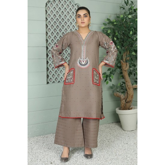 2 Piece Kurti Salwar Embroidery Set - Pure Cotton Collection Stylish Solid Color Light Weight Cotton Fabric Suit Top Bottom Salwar Kameez Indian Pakistani Embroidered Suit For Event Party Outdoor Dress - Khaki 2 Piece Kurti Salwar Embroidery Set - Pure Cotton Collection Stylish Solid Color Light Weight Cotton Fabric Suit Top Bottom Salwar Kameez Indian Pakistani Embroidered Suit For Event Party Outdoor Dress - Khaki