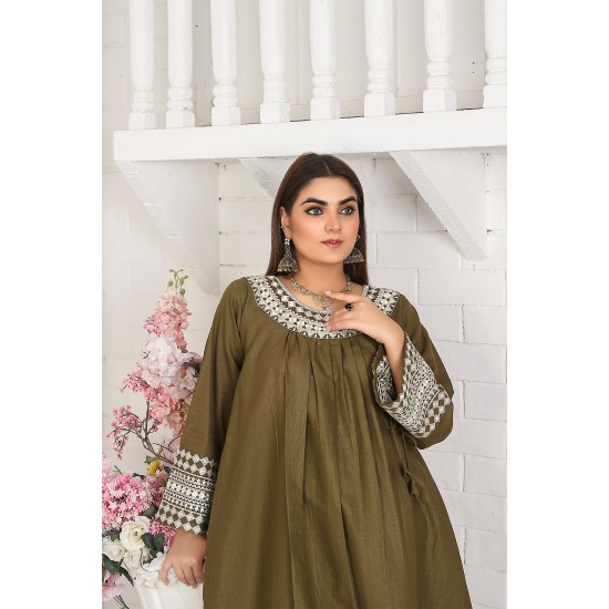 2 Piece Kurti Salwar Embroidery Set - Pure Cotton Collection Stylish Solid Color Light Weight Cotton Fabric Suit Top Bottom Salwar Kameez Indian Pakistani Embroidered Suit For Event Party Outdoor Dress - Dark Green 2 Piece Kurti Salwar Embroidery Set - Pure Cotton Collection Stylish Solid Color Light Weight Cotton Fabric Suit Top Bottom Salwar Kameez Indian Pakistani Embroidered Suit For Event Party Outdoor Dress - Dark Green