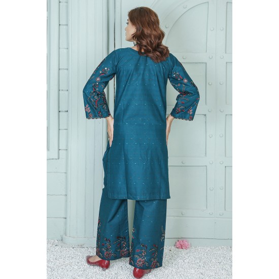 2 Piece Kurti Salwar Embroidery Set - Pure Cotton Collection Stylish Solid Color Light Weight Cotton Fabric Suit Top Bottom Salwar Kameez Indian Pakistani Embroidered Suit For Event Party Outdoor Dress - Dark Blue 2 Piece Kurti Salwar Embroidery Set - Pure Cotton Collection Stylish Solid Color Light Weight Cotton Fabric Suit Top Bottom Salwar Kameez Indian Pakistani Embroidered Suit For Event Party Outdoor Dress - Dark Blue