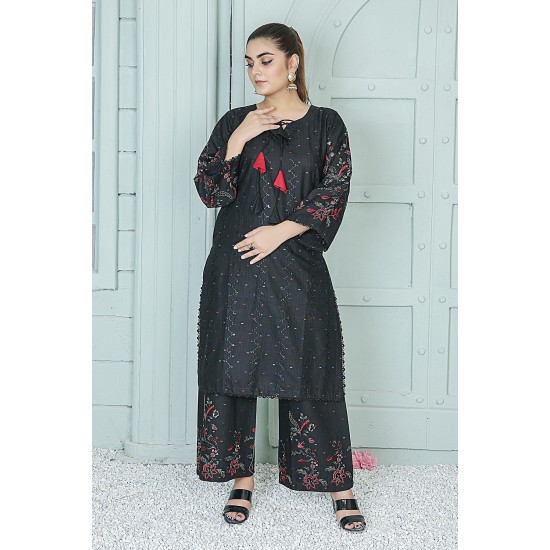 2 Piece Kurti Salwar Embroidery Set - Pure Cotton Collection Stylish Solid Color Light Weight Cotton Fabric Suit Top Bottom Salwar Kameez Indian Pakistani Embroidered Suit For Event Party Outdoor Dress - Black 2 Piece Kurti Salwar Embroidery Set - Pure Cotton Collection Stylish Solid Color Light Weight Cotton Fabric Suit Top Bottom Salwar Kameez Indian Pakistani Embroidered Suit For Event Party Outdoor Dress - Black