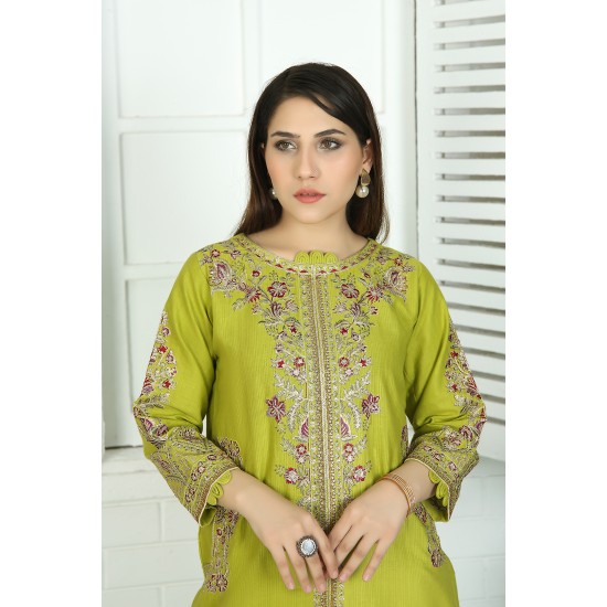 2 Piece Kurti Salwar Embroidery Set - Pure Cotton Collection Stylish Solid Color Light Weight Cotton Fabric Suit Top Bottom Salwar Kameez Indian Pakistani Embroidered Suit For Event Party Outdoor Dress - Green 2 Piece Kurti Salwar Embroidery Set - Pure Cotton Collection Stylish Solid Color Light Weight Cotton Fabric Suit Top Bottom Salwar Kameez Indian Pakistani Embroidered Suit For Event Party Outdoor Dress - Green