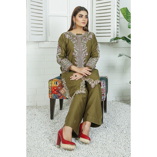 2 Piece Kurti Salwar Embroidery Set - Pure Cotton Collection Stylish Solid Color Light Weight Cotton Fabric Suit Top Bottom Salwar Kameez Indian Pakistani Embroidered Suit For Event Party Outdoor Dress - Dark Green 2 Piece Kurti Salwar Embroidery Set - Pure Cotton Collection Stylish Solid Color Light Weight Cotton Fabric Suit Top Bottom Salwar Kameez Indian Pakistani Embroidered Suit For Event Party Outdoor Dress - Dark Green