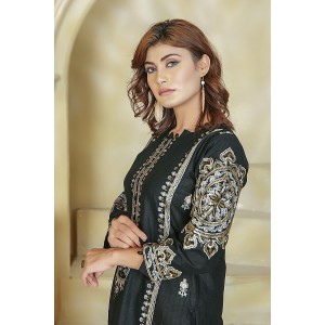 2 Piece Kurti Salwar Embroidery Set - Pure Cotton Collection Stylish Solid Color Light Weight Cotton Fabric Suit Top Bottom Salwar Kameez Indian Pakistani Embroidered Suit For Event Party Outdoor Dress - Black 2 Piece Kurti Salwar Embroidery Set - Pure Cotton Collection Stylish Solid Color Light Weight Cotton Fabric Suit Top Bottom Salwar Kameez Indian Pakistani Embroidered Suit For Event Party Outdoor Dress - Black