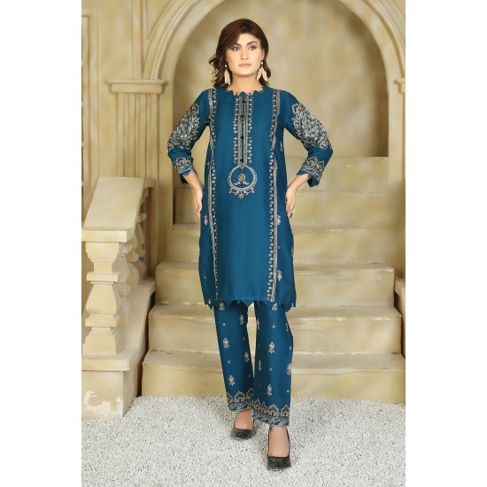 2 Piece Kurti Salwar Embroidery Set - Pure Cotton Collection Stylish Solid Color Light Weight Cotton Fabric Suit Top Bottom Salwar Kameez Indian Pakistani Embroidered Suit For Event Party Outdoor Dress - Dark Blue 2 Piece Kurti Salwar Embroidery Set - Pure Cotton Collection Stylish Solid Color Light Weight Cotton Fabric Suit Top Bottom Salwar Kameez Indian Pakistani Embroidered Suit For Event Party Outdoor Dress - Dark Blue