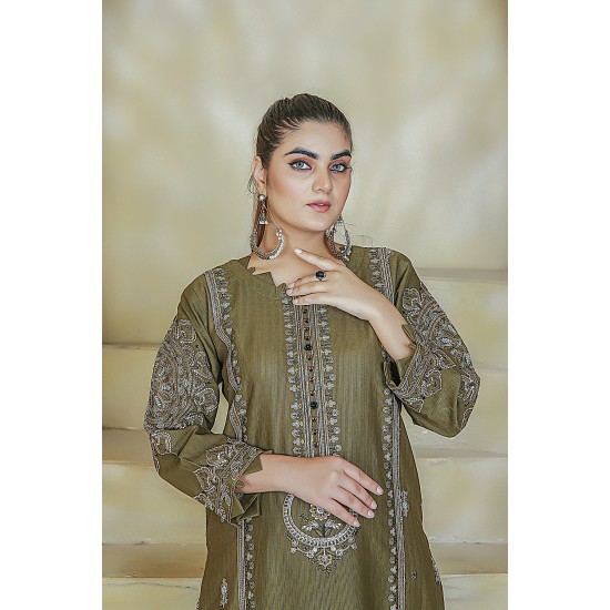 2 Piece Kurti Salwar Embroidery Set - Pure Cotton Collection Stylish Solid Color Light Weight Cotton Fabric Suit Top Bottom Salwar Kameez Indian Pakistani Embroidered Suit For Event Party Outdoor Dress - Dark Green 2 Piece Kurti Salwar Embroidery Set - Pure Cotton Collection Stylish Solid Color Light Weight Cotton Fabric Suit Top Bottom Salwar Kameez Indian Pakistani Embroidered Suit For Event Party Outdoor Dress - Dark Green