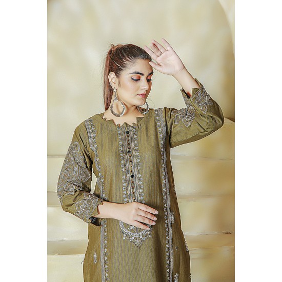 2 Piece Kurti Salwar Embroidery Set - Pure Cotton Collection Stylish Solid Color Light Weight Cotton Fabric Suit Top Bottom Salwar Kameez Indian Pakistani Embroidered Suit For Event Party Outdoor Dress - Dark Green 2 Piece Kurti Salwar Embroidery Set - Pure Cotton Collection Stylish Solid Color Light Weight Cotton Fabric Suit Top Bottom Salwar Kameez Indian Pakistani Embroidered Suit For Event Party Outdoor Dress - Dark Green