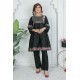 2 Piece Kurti Salwar Embroidery Set - Pure Cotton Collection Stylish Solid Color Light Weight Cotton Fabric Suit Top Bottom Salwar Kameez Indian Pakistani Embroidered Suit For Event Party Outdoor Dress - Black 2 Piece Kurti Salwar Embroidery Set - Pure Cotton Collection Stylish Solid Color Light Weight Cotton Fabric Suit Top Bottom Salwar Kameez Indian Pakistani Embroidered Suit For Event Party Outdoor Dress - Black