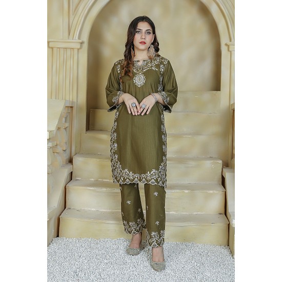 2 Piece Kurti Salwar Embroidery Set - Pure Cotton Collection Stylish Solid Color Light Weight Cotton Fabric Suit Top Bottom Salwar Kameez Indian Pakistani Embroidered Suit For Event Party Outdoor Dress - Dark Green 2 Piece Kurti Salwar Embroidery Set - Pure Cotton Collection Stylish Solid Color Light Weight Cotton Fabric Suit Top Bottom Salwar Kameez Indian Pakistani Embroidered Suit For Event Party Outdoor Dress - Dark Green