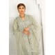 3 Piece Fancy Embroidery Dress - Stylish Light Weight Chiffon Organza Fabric Suit Indian Pakistani Fancy Embroidered Dress For Events Party Outdoor Dress - Dark Green
