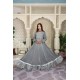 3 Piece Fancy Embroidery Dress - Stylish Light Weight Chiffon Fabric Suit Indian Pakistani Fancy Embroidered Dress For Events Party Outdoor Dress - Gray