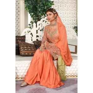 3 Piece Fancy Embroidery Dress - Stylish Light Weight Chiffon Organza Fabric Suit Indian Pakistani Fancy Embroidered Dress For Events Party Outdoor Dress - Barbie Pink