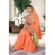 3 Piece Fancy Embroidery Dress - Stylish Light Weight Chiffon Organza Fabric Suit Indian Pakistani Fancy Embroidered Dress For Events Party Outdoor Dress - Barbie Pink