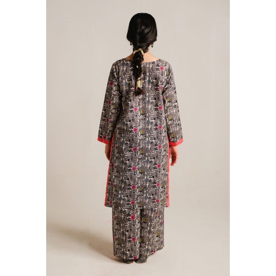 2 Piece Digital Print Kurti Salwar Set - Pure Cotton Collection Stylish Light Weight Cotton Fabric Suit Top Bottom Salwar Kameez Indian Pakistani Printed Suit For Casual Outdoor Dress - Multicolor