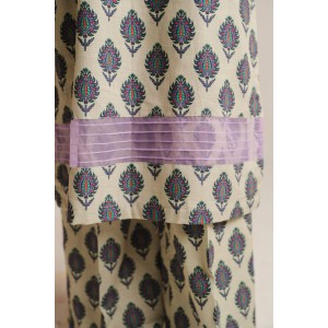  2 Piece Digital Print Kurti Salwar Set - Pure Cotton Collection Stylish Light Weight Cotton Fabric Suit Top Bottom Salwar Kameez Indian Pakistani Printed Suit For Casual Outdoor Dress - Multicolor